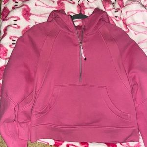 Lululemon pink blossom m/l scuba half zip